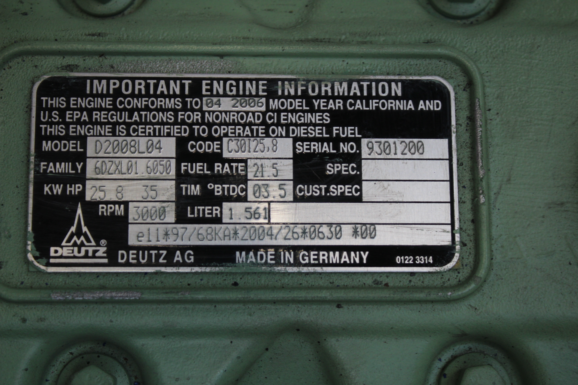 Deutz D2008L04 - ungenutzt